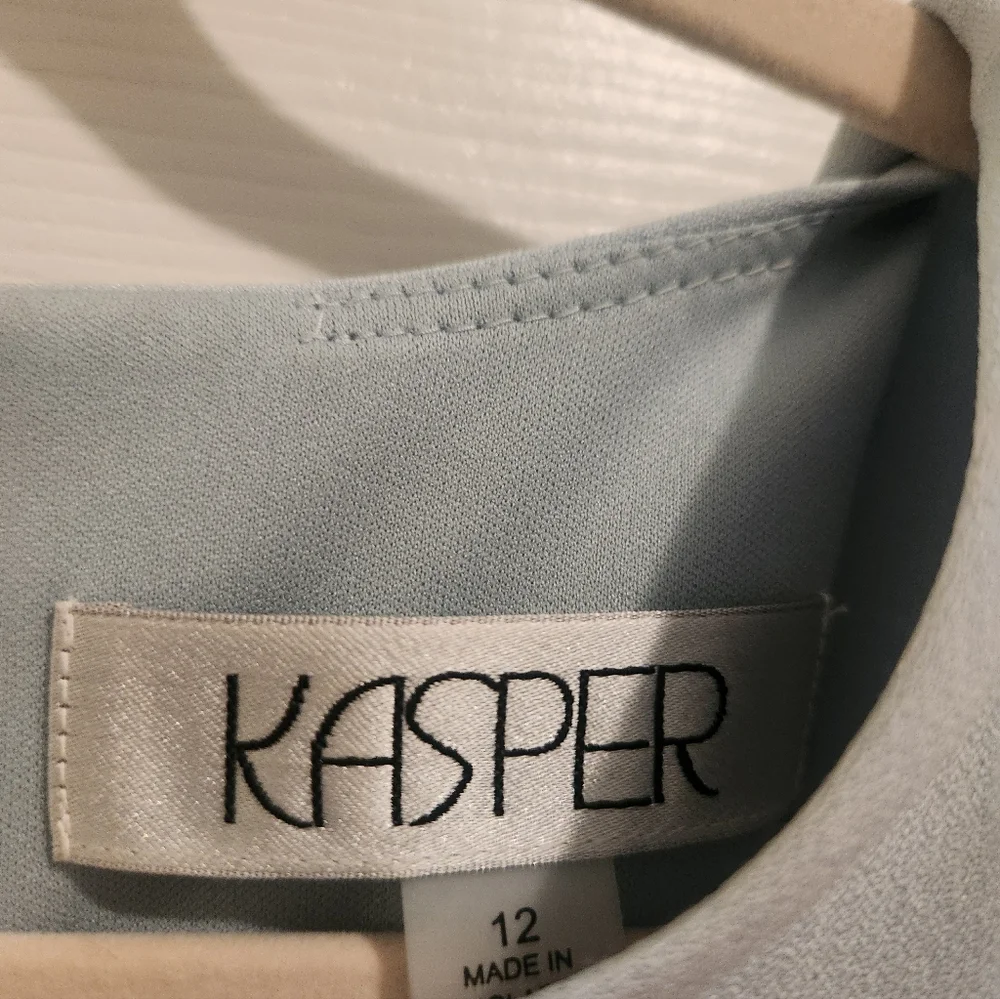NWOT Kasper Mint Green Crepe Sheath - Picture 2 of 7